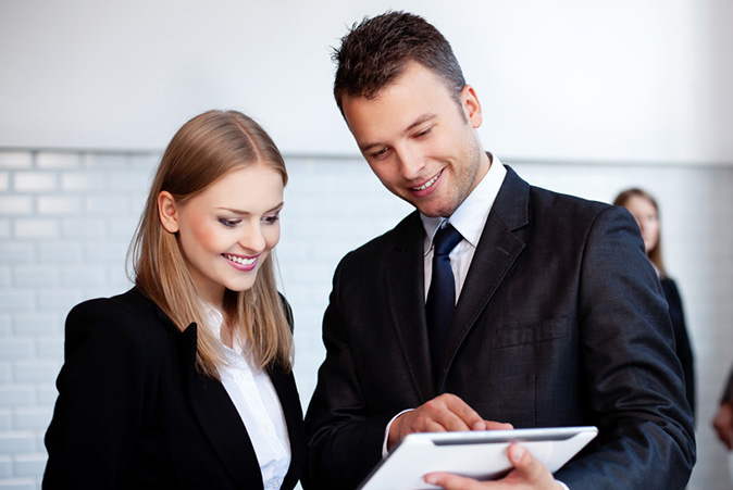 Businesswoman with laptop